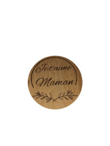 Idée cadeau dessous de verre en bambou personnalisé