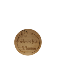 Idée cadeau dessous de verre en bambou personnalisé